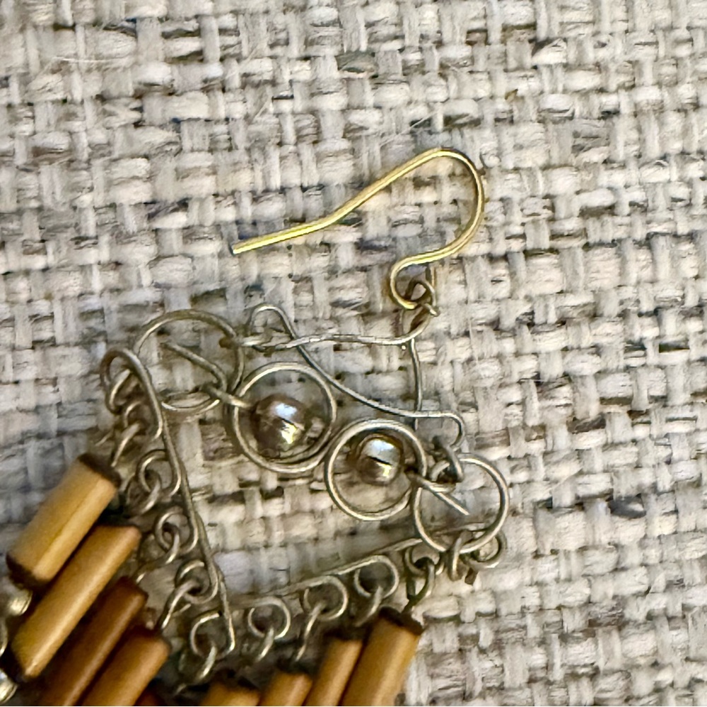 5 for $25!! Vintage Bamboo Bohemian Earrings - Picture 4 of 9